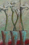 Calla Lilies in Blue Vase