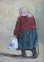 Babushka Widow with Cane