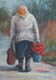 Babushka and Red Flowers