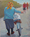 Baba Walking with Bike